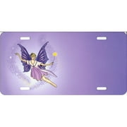 Offset Fairy On Purple License Plate