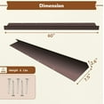thumbnail image 3 of FEBTECH - 60 Inch Rain Diverter For Roof - Copper Color Structure Powder Coated Stainless Steel Driveway Water Diverter with Installation Kit, 3 of 10