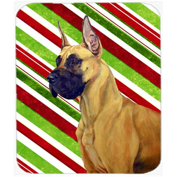Great Dane Candy Cane Holiday Christmas Mouse Pad, Hot Pad Or Trivet