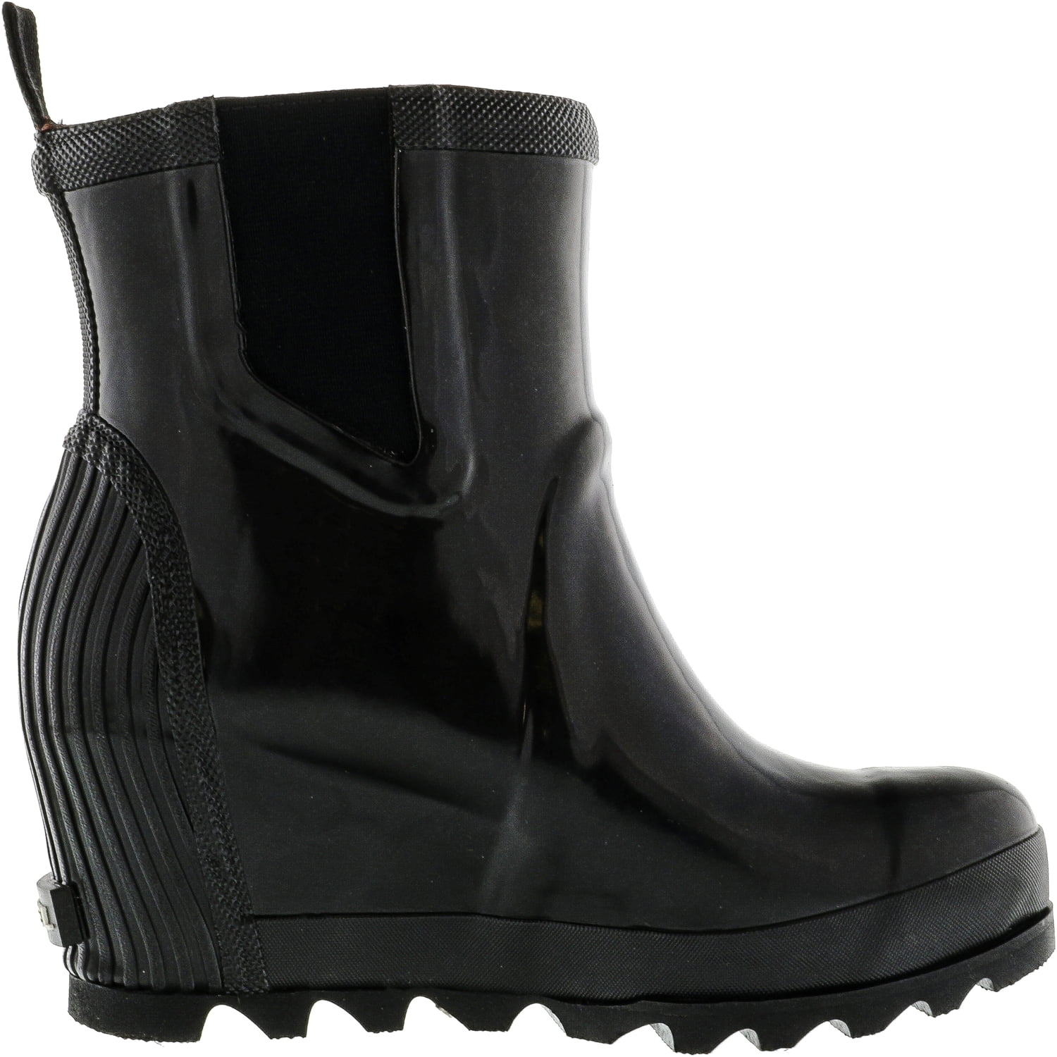 sorel women's joan rain wedge chelsea gloss boot