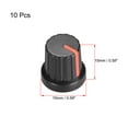 thumbnail image 2 of Unique Bargains 6mm Shaft Hole Knob for Speaker Effect Pedal Amplifier Black Potentiometer Knob Red Mark 10 Pcs, 2 of 3