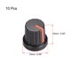 thumbnail image 2 of Unique Bargains Perilla de agujero de eje de 6mm para pedal de efecto de altavoz amplificador perilla de potenciómetro negra marca roja 10 Pcs, 2 of 3