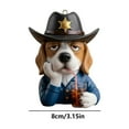 thumbnail image 2 of Funny Dog Police Officer Statue with Drink, Resin Animal Figurine, Unique Home Office Desk Decor, Gift for Dog Lovers, 7 Inch, 2 of 4