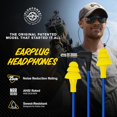 thumbnail image 2 of Plugfones Auriculares con tapones para los oídos básicos Auriculares híbridos con tapón para los oídos Clasificación de reducción de ruido de 25 dB Auriculares de trabajo con cable Auriculares con red, 2 of 5