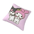 thumbnail image 5 of Kuromi and My Melody Throw Pillow Cover Decoration Pillow Case Cushion for Home Sofa Couch 18"x18", 5 of 7