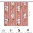 thumbnail image 2 of 4Pcs Shower Curtain Sets with Rugs Cute Cartoon Bunnies And Carrots Bath Mat U-Shaped Floor Mat Toilet Lid Oval Rug Rabbit Lovers Gifts 12 Hooks for Bathtub Decor 72inch X 72inch, 2 of 8