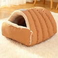 thumbnail image 4 of Dianli Pet Bed Pet Villa Removable Cover Cat & Dog Bed Winter Warm Two-Purpose Pet Nest Mat Soft Cozy Small Medium Large Indoor Sleeping Cushion, 4 of 6