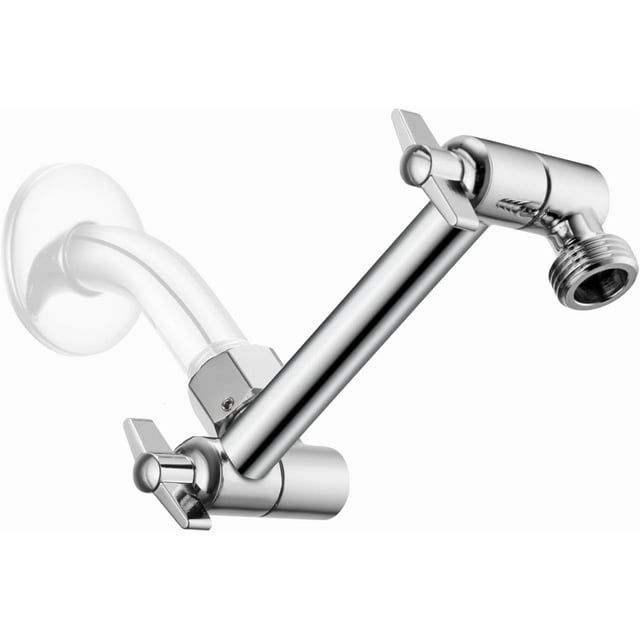 Adjustable Shower Head Extension Arm with Locking Set Screw Solid Brass Matt Angle Height Adjustable Easy to Install G/ Universal Connector Compatible (Matt )