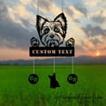 thumbnail image 3 of Handmadetneonsign Custom Metal Yorkshire Dog Wind Chime, Personalized Metal Yorkshire Garden Decor, 3 of 5