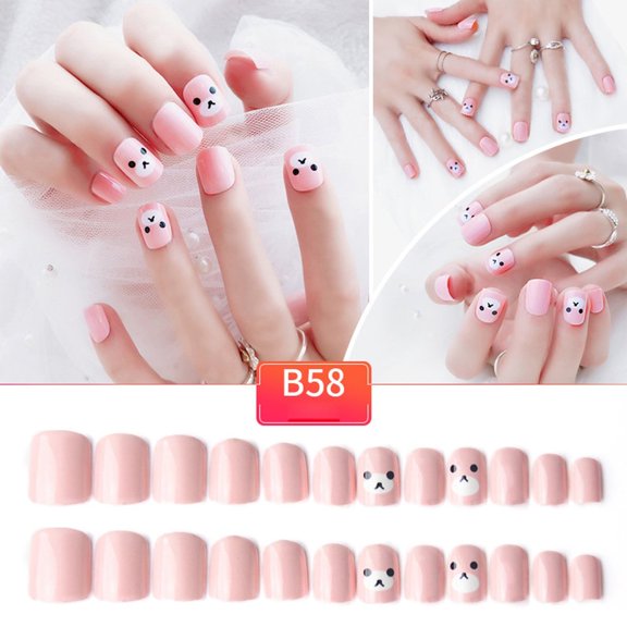 Fashion The Bride False Nails Flower Pattern Pattern Fake Nails Lady