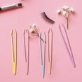 thumbnail image 1 of PAMINGONO 100Pcs Plastic Lash Tweezers Assorted Color Multipurpose Eyelash Applicator Curling Tool, 1 of 6
