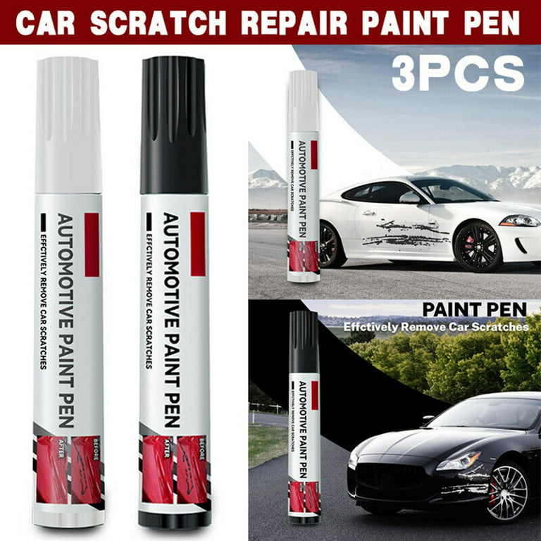 Car Paint Pen Black/White Waterproof Automobile Scratch Remover Pen Car  Body Paint Repair Tools Cars Care Accessories 3Pcs