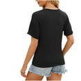 thumbnail image 4 of AherBiu Short Sleeve Tops for Women Summer Casual Loose Crewneck Comfy Top Tees Shirts Dailywear Blouse, 4 of 6