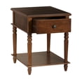 thumbnail image 3 of Powell McGhie Single Drawer Indoor End Table with Shelf, 26" Tall, Hazelnut Brown, 3 of 18