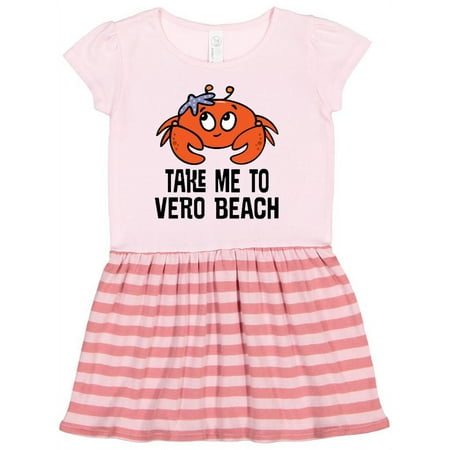 

Inktastic Vero Beach Florida Travel Gift Gift Toddler Girl Dress