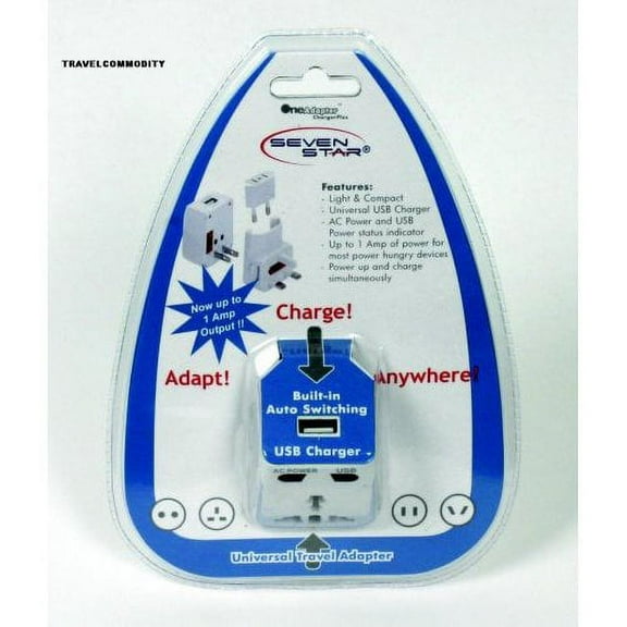 Worldwide Travel Plug Adapter with USB