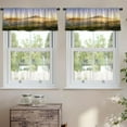 thumbnail image 2 of LALILO Kitchen Curtain Valance Head Mountain Town South Africa Rod Pocket Window Curtain 52"x 18" Set of 2, 2 of 5