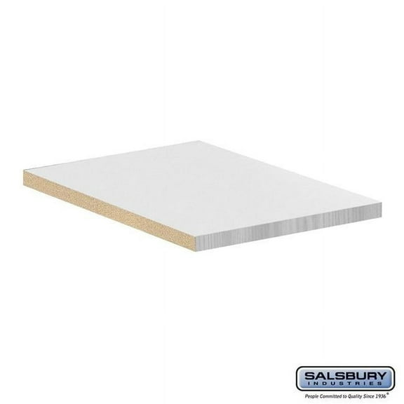 Salsbury Industries 44394ST Compartment Shelf for 12 in. Wide - 15 in. Deep Premier Wood Locker - Full Depth - Silver Teak Edgebanding