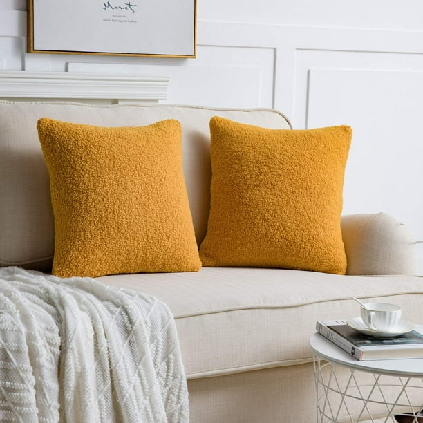 Modern yellow throw pillows online