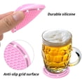 thumbnail image 4 of Posavasos para coche, accesorios de coche rosas para mujer, lindo tapizado de diamantes, posavasos universales de silicona antideslizantes para coche, 7 cm (rosa/juego de 4) JM JM, 4 of 5