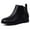 PU Black, variant on HARVEST LAND Little/Big Girls Glitter Ankle Boots Kids Chelsea Elastic Dress Booties for Toddler