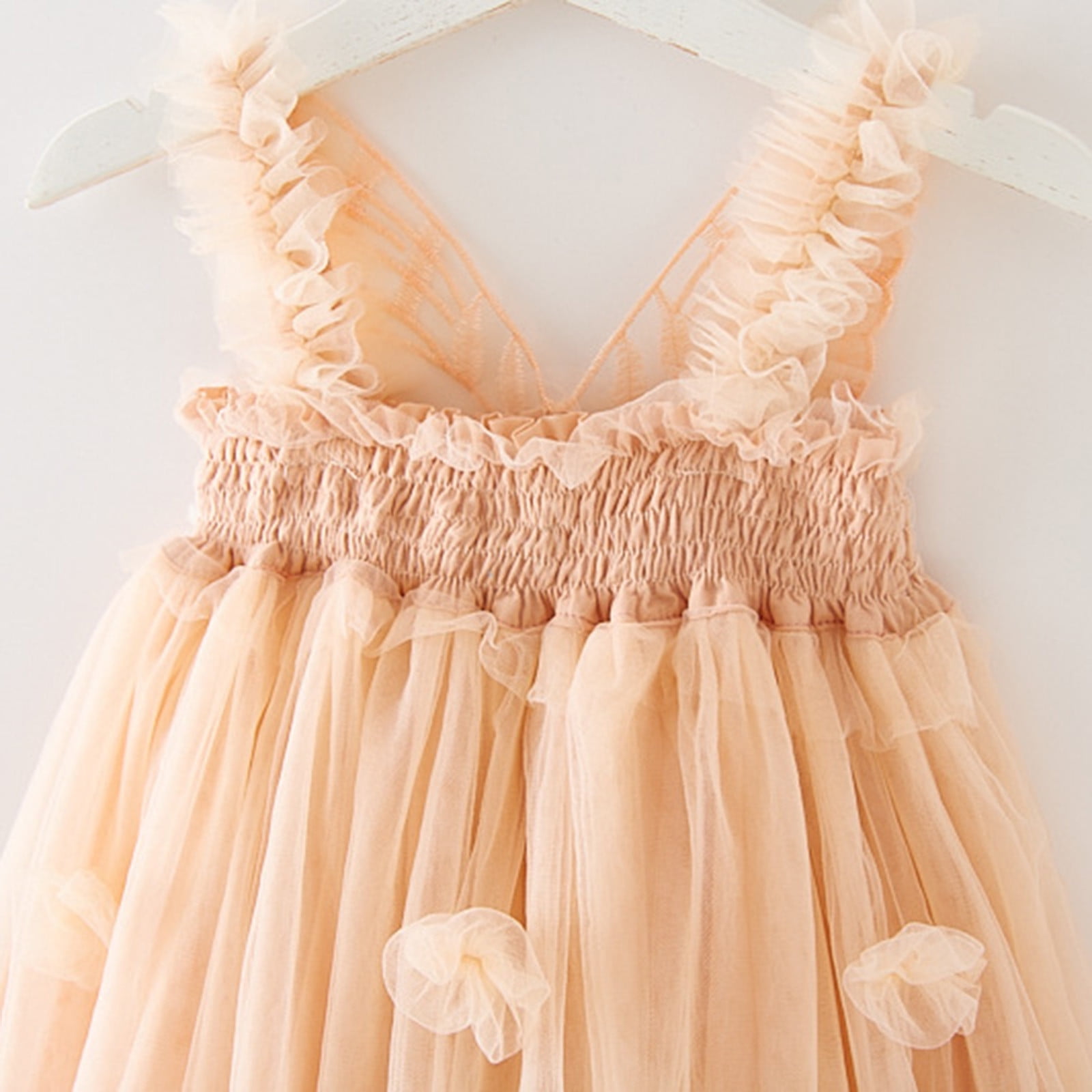 Pisexur Baby Girls Tulle Dress Sleeveless Floral Butterfly Tutu Dress Toddler Girls Birthday Party Princess Dresses Walmart