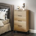 thumbnail image 2 of HOMCOM Commode pour Chambre avec 4 Tiroirs, Commode, Naturel, 2 of 10