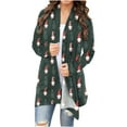 thumbnail image 2 of Fall Savings Clearance 2023,AXXD Autumn Casual Loose Solid Printed Long Sleeve Pocket Sweater Cardigans for Women Clearance Black Size 10, 2 of 6
