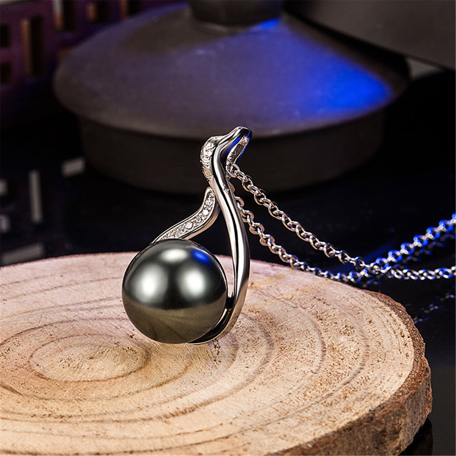 ネックレス・ペンダント TATIANA SILVER925 Black swan Pearl Necklace NZ2070 500207450 Tbopshirt Valentines Day Gifts Clearance,Earrings for Women