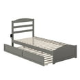 thumbnail image 2 of AFI Warren Twin-XL Wood Platform Bed with Headboard Footboard & Twin-XL Trundle, Grey, 2 of 15