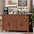thumbnail image 3 of Winkalon 63'' Kitchen Sideboard Buffet Cabinet, 4-Doors 3-Drawers Farmhouse Storage Cabinet with Adjustable Shelves for Kitchen, Dining Room, Living Room, 3 of 8