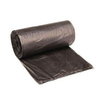 Boardwalk High-Density Can Liners, 60 gal, 14 mic, 38" x 58", Black, Perforated Roll, 25 Bags/Roll, 8 Rolls/Carton