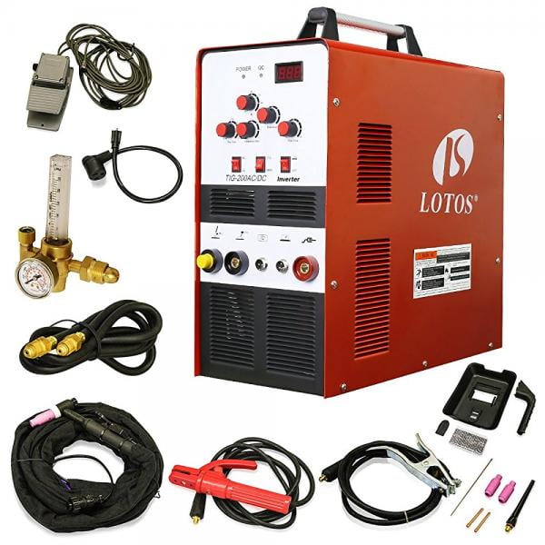lotos tig200acdc 200a ac/dc aluminum tig welder with dc stick/arc