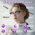 thumbnail image 2 of 2026 Limited Edition Wireless Smart Glasses, Built-in Mic &amp; Speaker, Real-Time Translation, Low-Voltage Safe Audio, Premium Tech Gift for Travel, Parties and Tech Lovers, 2 of 13