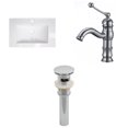 thumbnail image 1 of American Imaginations 23.75-in. W 1 Hole Ceramic Top Set In White Color - Overflow Drain Incl. AI-16683, 1 of 1