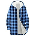 thumbnail image 4 of FDGIU Women's Plaid Fleece Coat - Sherpa Lined Plus Size Warm Winter Zip Up Outerwear for Cold Weather, 4 of 5