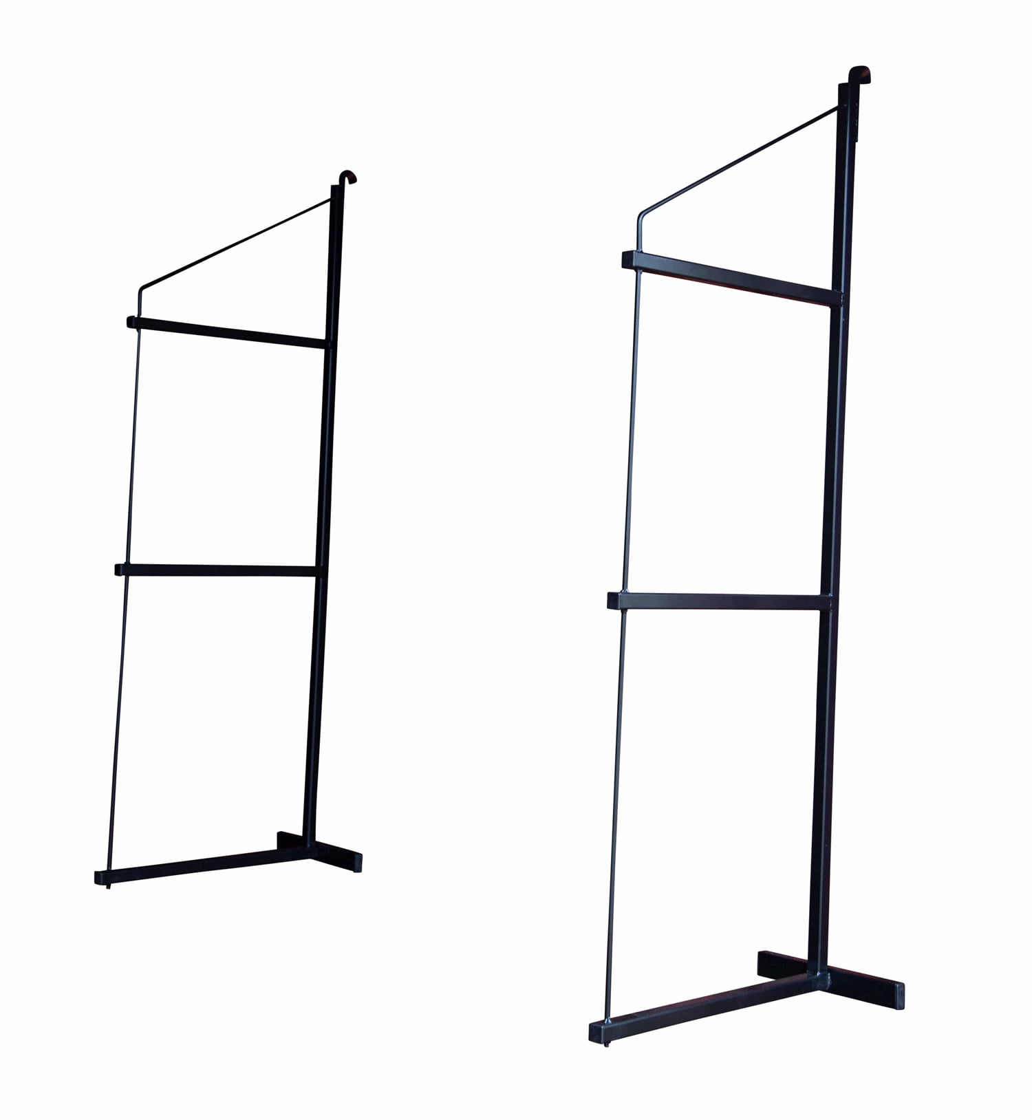 4 Pack of 3 Tier Shipping Container Shelving Bracket with 18"(D) x 60"(H) - Black Powder Coated Steel Shelf Brackets for Heavy Duty Trailer Containers - Easy to Assemble & Remove