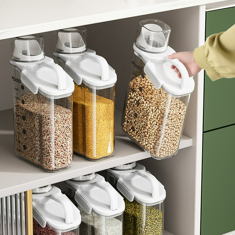 Kitchen Handle Sealed Container, Cereal Storage Dispenser