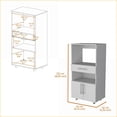 thumbnail image 2 of Kitchen Pantry Cabinet Microwave Stand with Drawer & Storage, White Engineered Wood | Rectangular | Kitchen, 2 of 7