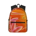 thumbnail image 2 of Goofa Orange Flower Psychedelic Print Casual Backpack for Women Men,Waterproof High School Bookbag,Lightweight Travel Daypack,Classic College Backpack,Laptob Backpack, 2 of 6