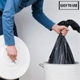 thumbnail image 2 of Ox Plastics 24-30 Gallon Trash Can Liner, High Density 30”x37”, 500 Bags/Rolls Per Case, Easy To Use and Store, For Bathroom, Kitchen, or Office Wastebaskets (16 Microns, Black), 2 of 9