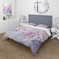thumbnail image 1 of Designart "Purple Dreamy Flowers I" Abstract Botanicals Bedding Covert Set - Modern Purple Abstract Bed Set With 1 Sham, 1 of 6