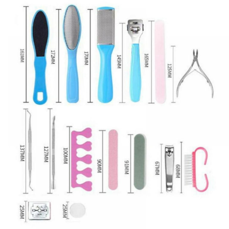 Professional Pedicure Tools Kit, 20 in 1 Stainless Steel Pedicure Foot  Supplies Set, Foot Files Callus Dead Skin Remover, Pedicure Foot Spa Tools  at