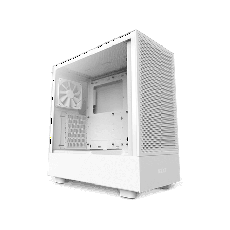 NZXT - H5 Flow RGB ATX Mid-Tower Case with RGB Fans - White