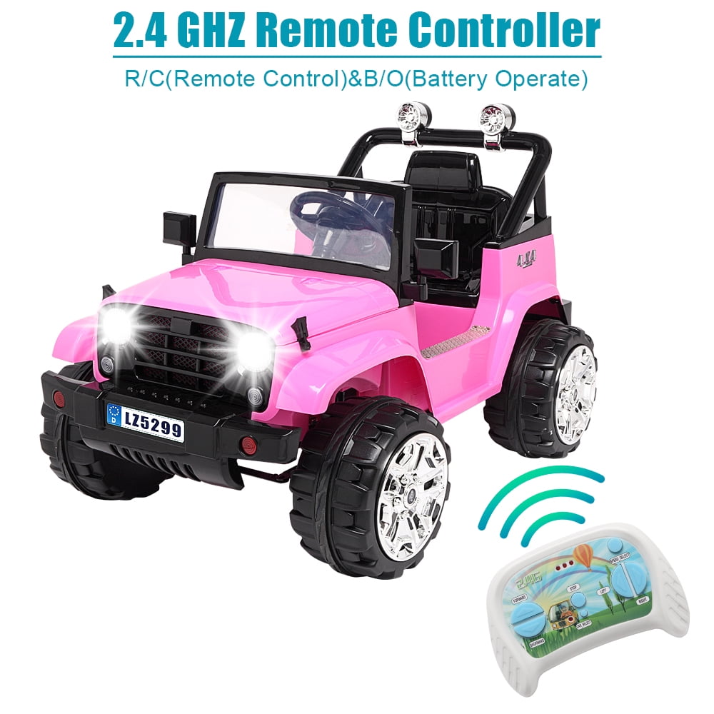 Battery Powered 12V Ride On Car for Girls Boys 37, 3 Speeds Electric