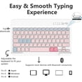 thumbnail image 3 of Detachable Bluetooth Keyboard Folio with Pencil Holder for 11-inch iPad Air M3/M2, 10.9-inch iPad Air 4th/5th Gen & 11-inch iPad Pro (2018–2022),Pink, 3 of 8