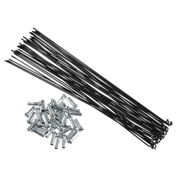 Unique Bargains 36 Pcs Bicycle Steel Spokes 14G Bike Spoke 275mm Length with Nipples for Most Bicycle
