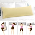 thumbnail image 5 of Unique Bargains Microfiber Solid Body Pillow Cover, 20" x 54", Light Tan, 5 of 8