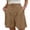 Brown, variant on RYRJJ Womens Shorts Dressy Wide Leg Summer Shorts High Waisted Pleated Business Casual Work Trouser Shorts with Pockets(Black,S)
