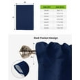 thumbnail image 6 of Navy Blue Rhombus Plaid Tie Up Curtains for Kitchen Bathroom Bedroom Windows 45 Inch Length, Classic Modern Geometric Abstract Art Balloon Drape Curtains Shade Rod Pocket Curtain Panel, 42"x45", 6 of 7
